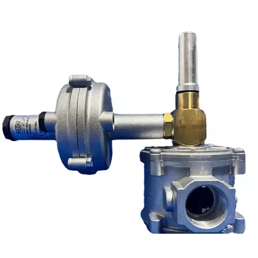 Madas Slam Shut Off Valve Aluminium Silver 6 Bar Pressure Bar for Industrial Use, MVB/1MAX DN25