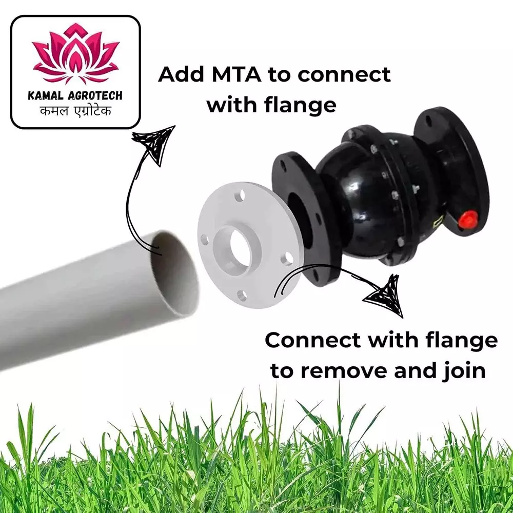 kamal-agrotech-25-inch-635-mm-pvc-non-return-valve-with-flange-for-agriculture-industrial-use