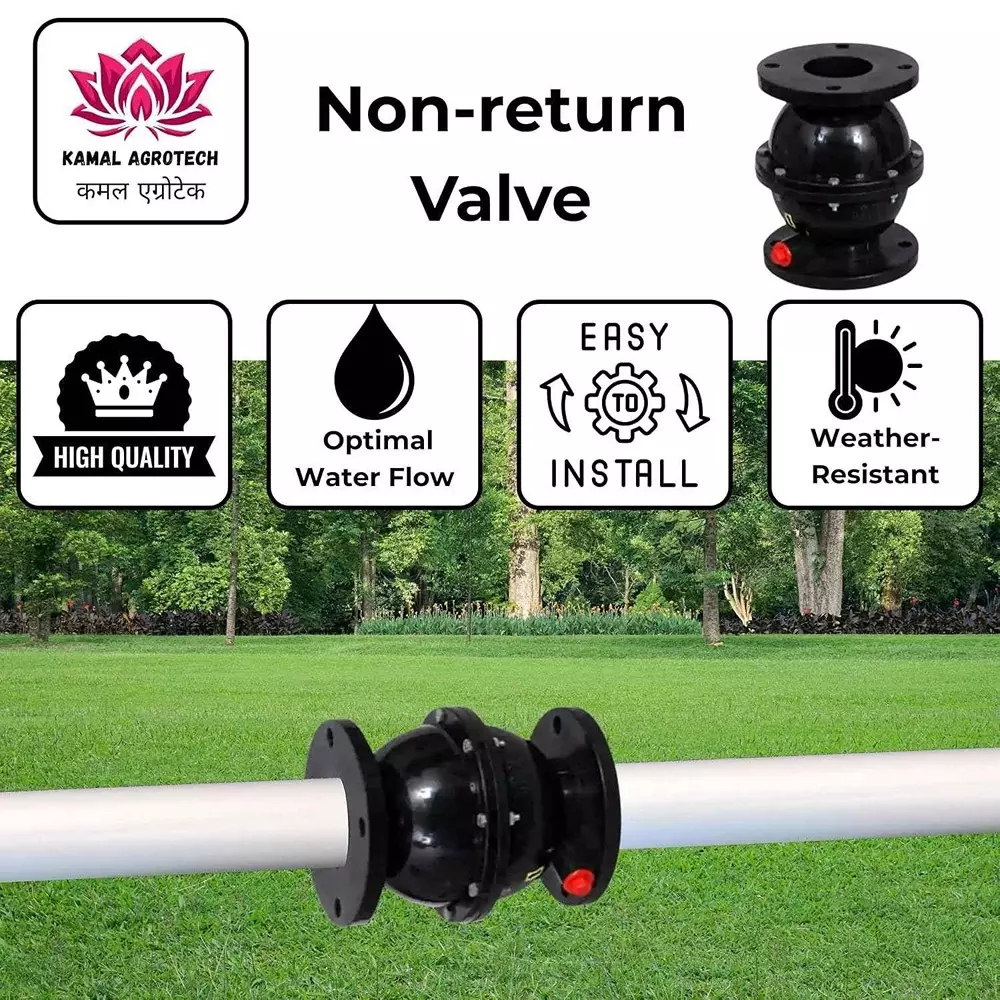 kamal-agrotech-25-inch-635-mm-pvc-non-return-valve-with-flange-for-agriculture-industrial-use