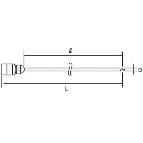Ktc Oil Drainer Suction Nozzle Metal 5 mm Diameter 700 mm Length, GOD-5X700M