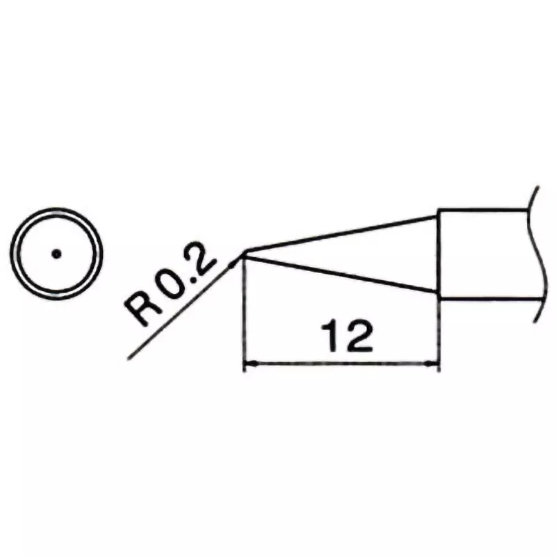 hakko-tip-t12-lead-free-solder-type-b-for-fm-203-fm-204-fm-205-fm-206-fx-950-fx-951-fx-952-fm-202-t12-bl