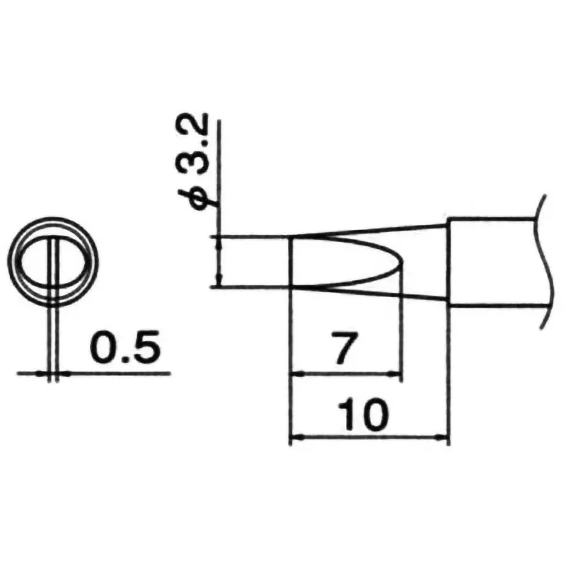 hakko-tip-t12-lead-free-solder-d-type-for-fm-203-fm-204-fm-205-fm-206-fx-950-fx-951-fx-952-fm-202-t12-dl32