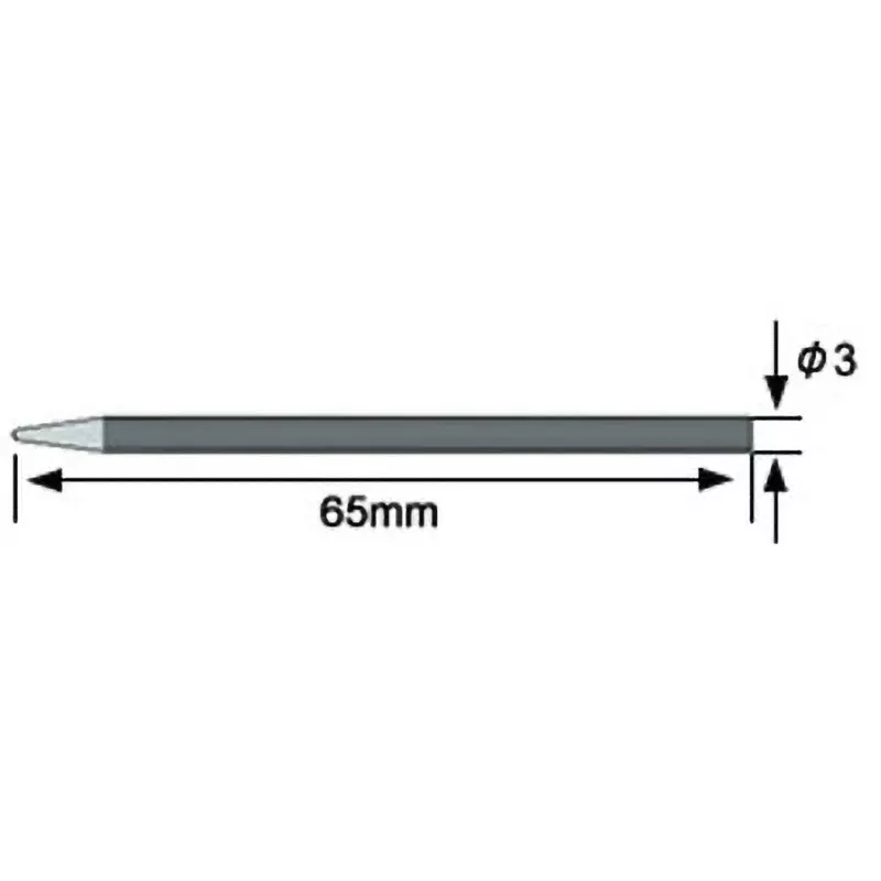 HAKKO Tip For Soldering Iron Red 3x65 mm for No500(20W), 500-T(5 Pcs) (Set of 5 Pcs)