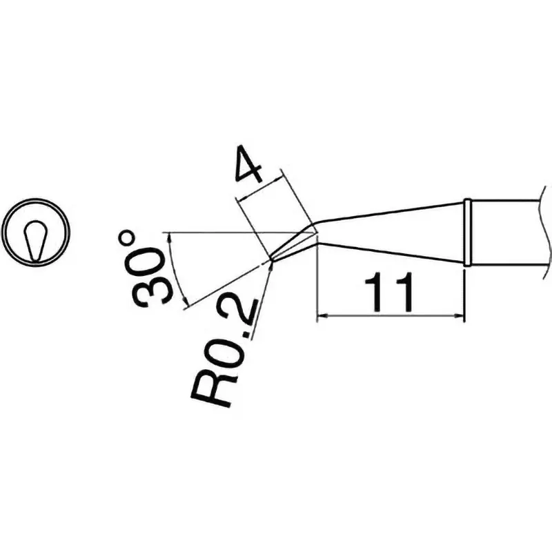 HAKKO Iron Tip 0.2RSB Type for FX-100, T31-03J02