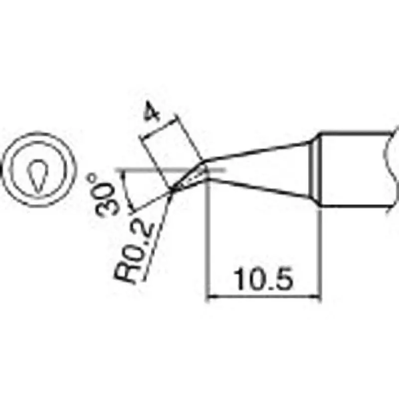 HAKKO Soldering Iron Replacement Tip T18 Series J Type for FX8801-01, FX8802-02, FX600-01, FX600-02, T18-BR02