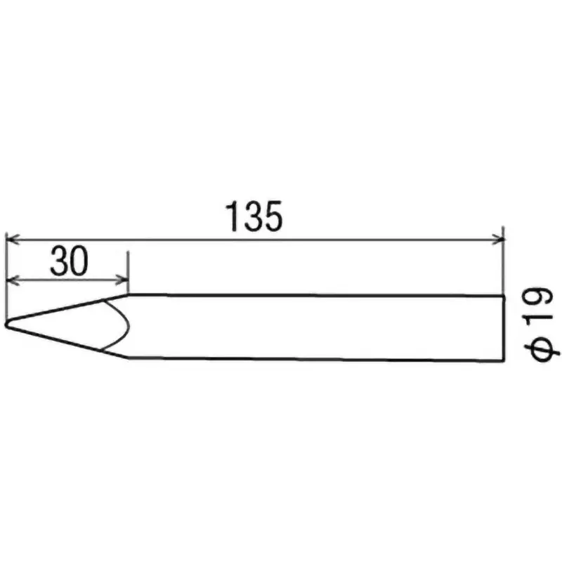 Goot Replacement Copper Tips 3 mm Size, T-19A