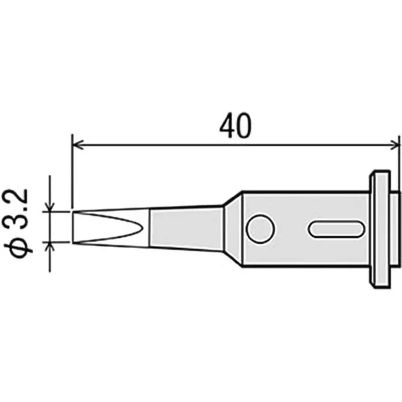 Goot Replacement Tip for GP501 3.2D Type Φ3.2 mm Size, GP-501RT-3.2D