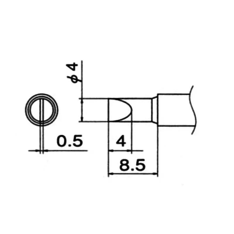 hakko-tip-t12-lead-free-solder-d-type-for-fm-203-fm-204-fm-205-fm-206-fx-950-fx-951-fx-952-fm-202-t12-d4