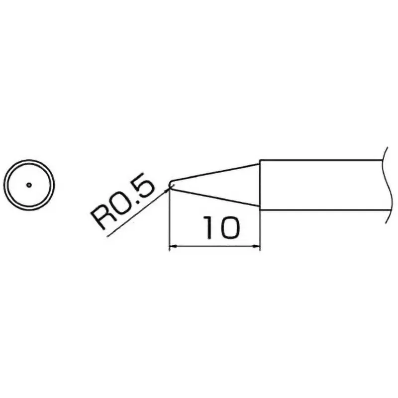 HAKKO Iron Tip 0.5B Type for Trowel / FM-2026 (FM-203, FM-204, FM-205, FM-206, FX-950, FX-951, FX-952), T13-B2