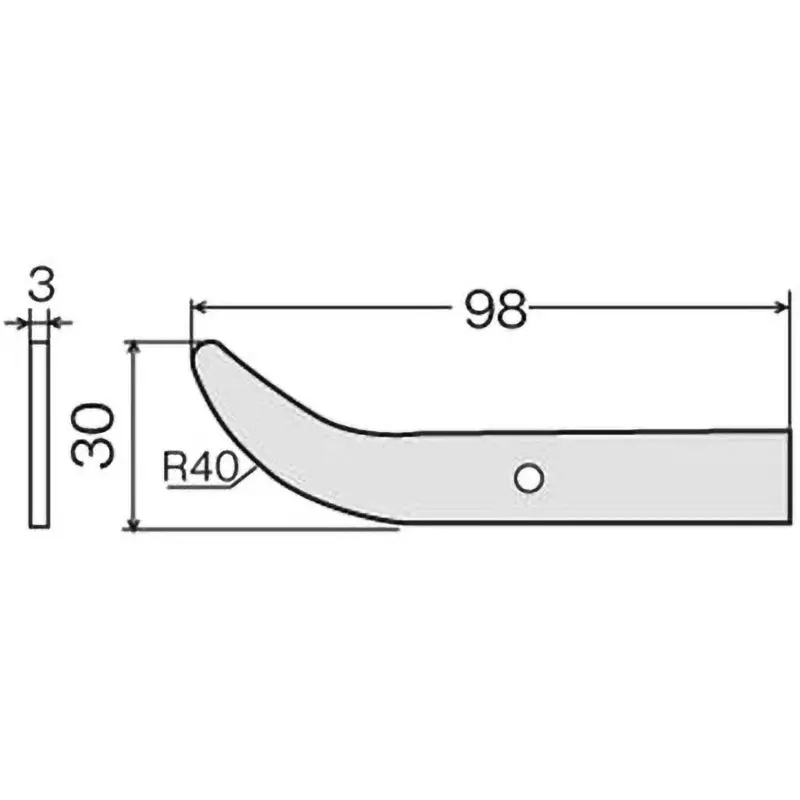 Goot Replacement Tip 30x98x3 mm, HS-40TL