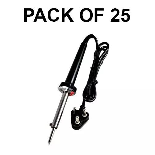 Ego Soldering Iron Black 60 W Acrylic Heat-Resistant Grip for Long and Smooth Working 142 mm Length, SOLDERING IRON 60 W (Pack of 25)