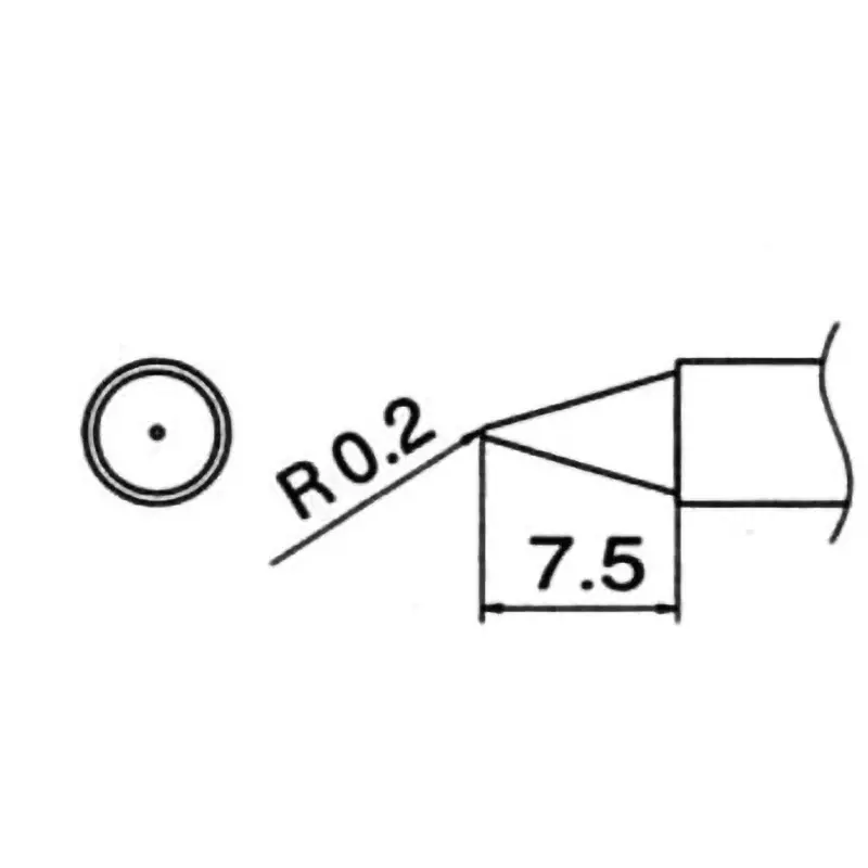 hakko-tip-t12-lead-free-solder-type-b-for-fm-203-fm-204-fm-205-fm-206-fx-950-fx-951-fx-952-fm-202-t12-b