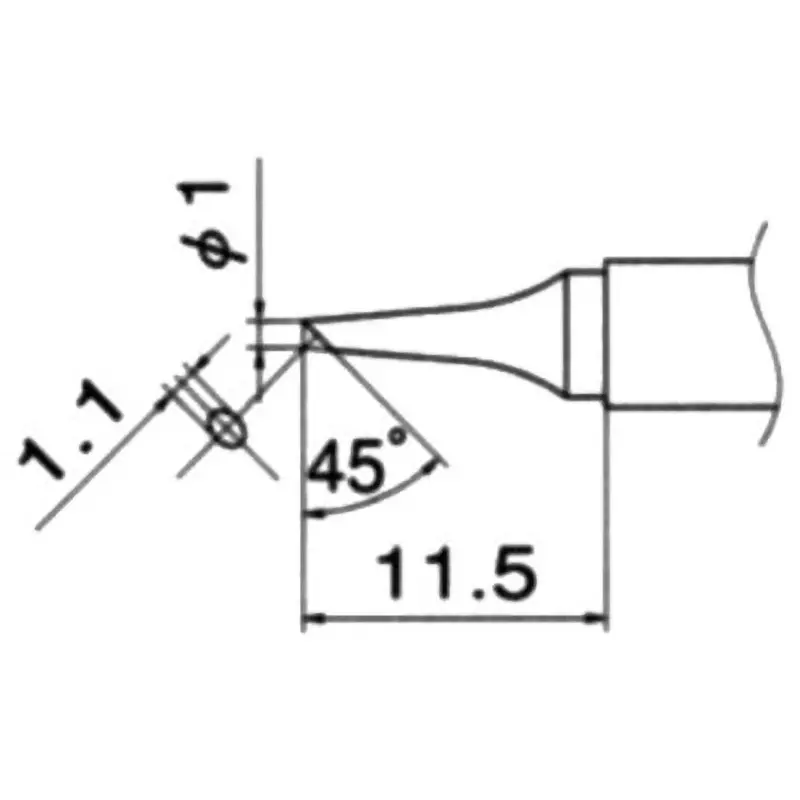 HAKKO Tip (T12 Lead Free Solder) BC/C Type for FM-203, FM-204, FM-205, FM-206, FX-950, FX-951, FX-952, FM-202, T12-BCF1