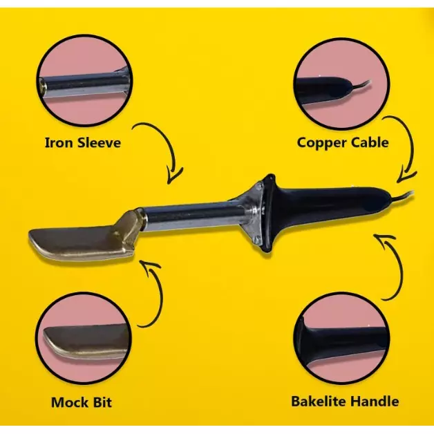 NVEE1 Soldering Iron with Mock Bit 125 W Flat Tip Bakelite Handle 220-240 V, STC/717