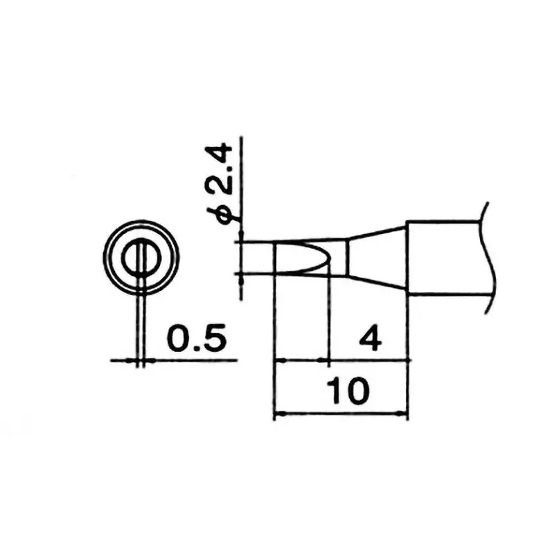 hakko-tip-t12-lead-free-solder-d-type-for-fm-203-fm-204-fm-205-fm-206-fx-950-fx-951-fx-952-fm-202-t12-d24