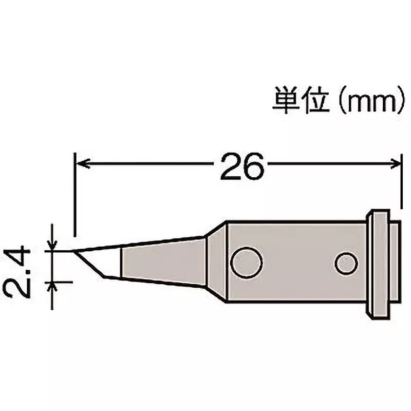 Goot Replacement Tip for GP510 2.4C Type 2.4 mm Size, GP-510RT-2.4C