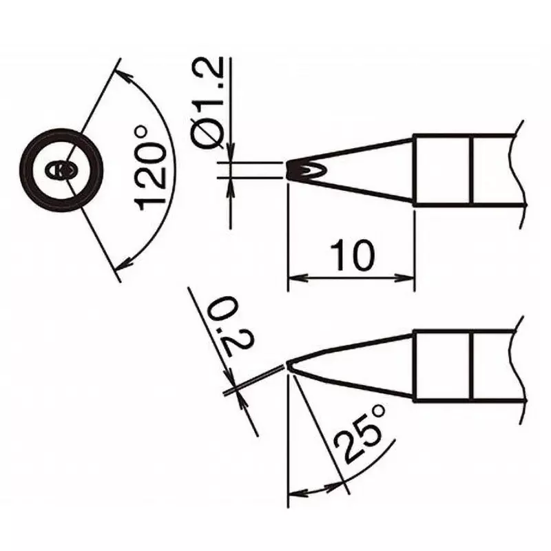 hakko-soldering-tip-replacement-t39-series-v-groove-type-for-handpiece-fx-9701-fx-9702-t39-dr12