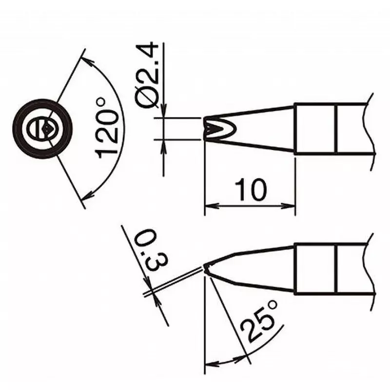 hakko-soldering-tip-replacement-t39-series-v-groove-type-for-handpiece-fx-9701-fx-9702-t39-dr24