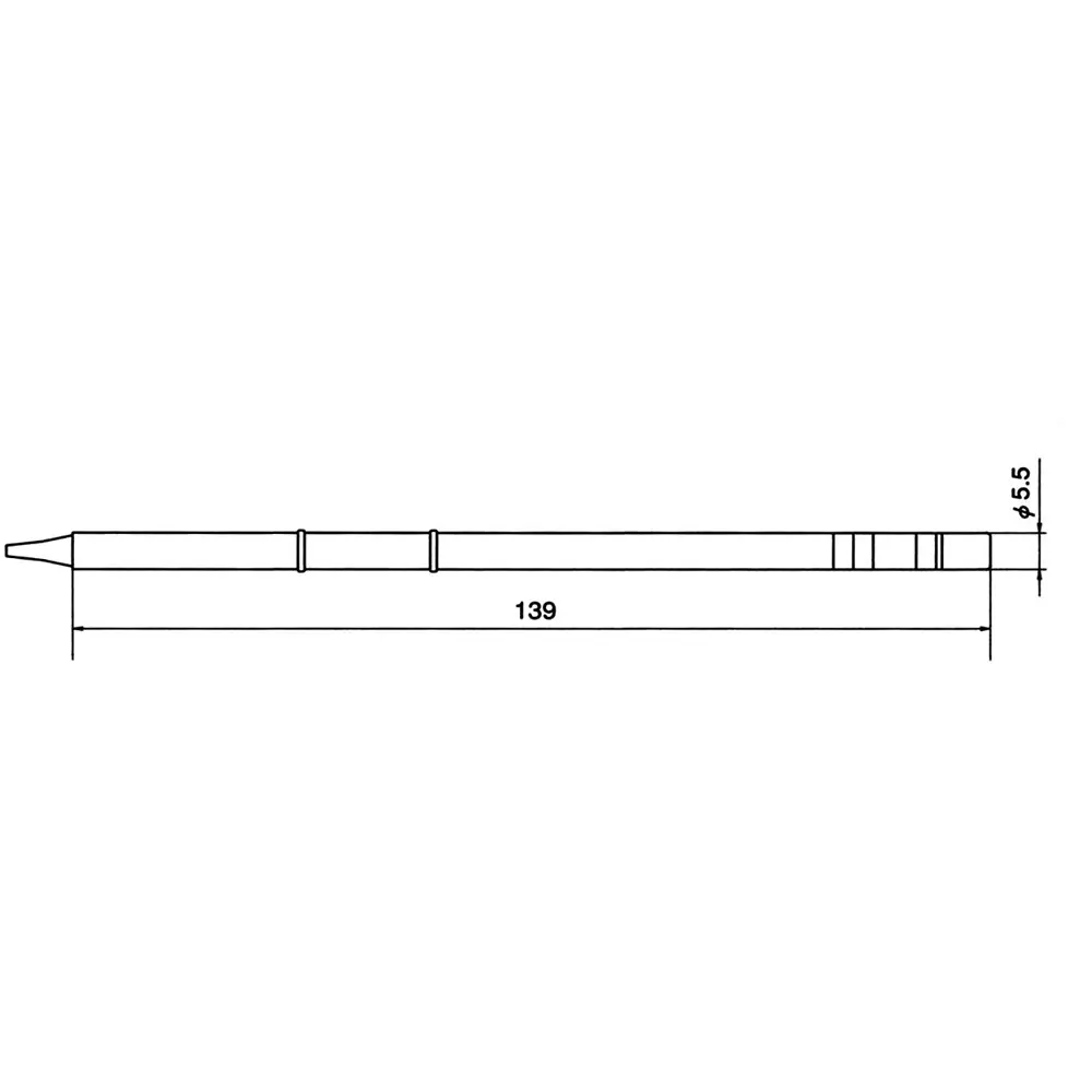 HAKKO Tip (T12 Lead Free Solder) BC/C Type for FM-203, FM-204, FM-205, FM-206, FX-950, FX-951, FX-952, FM-202, T12-BCF1Z(10 Pcs) (Set of 10 Pcs)