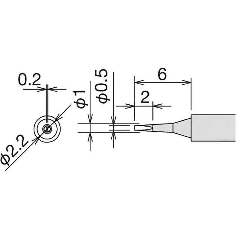 Goot Replacement Tip 0. 5D Type RX-812AS / 802AS, RX-81HRT-0.5D