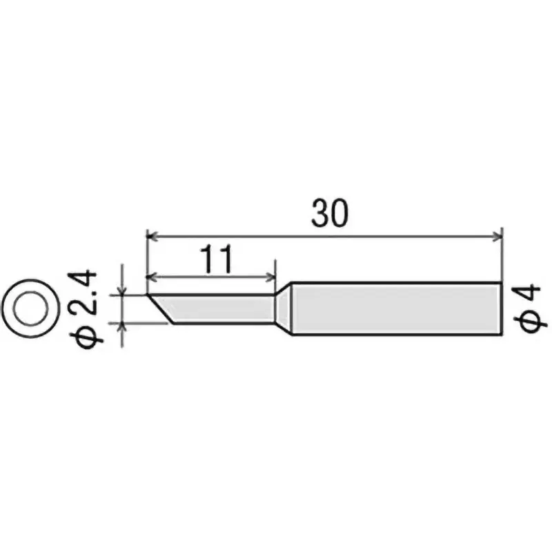 Goot Replacement Copper Tip SC Type Φ2.4 mm Size, MI-6T-SC