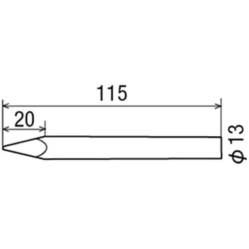Goot Replacement Copper Tips 2 mm Size, T-13A