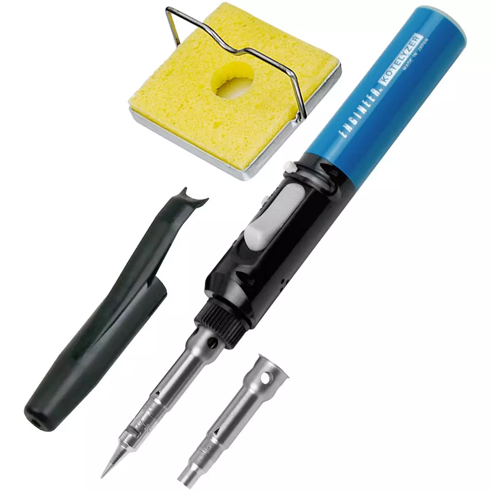 Engineer Soldering Iron Body (trowel tip: SK-61), hot blow (SK-66), protective cap, cleaner trowel stand Set Con, SKC-60