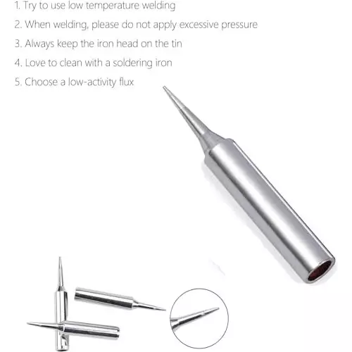 SCHOFIC Soldering Iron Tip Conical Copper 6.5 mm (0.26 inch) Outer & 4 mm (0.16 inch) Inner Diameter, 900M-T-I