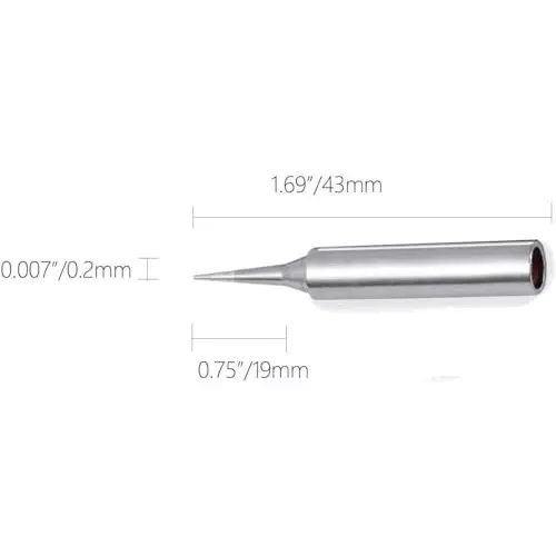 SCHOFIC Soldering Iron Tip Conical Copper 6.5 mm (0.26 inch) Outer & 4 mm (0.16 inch) Inner Diameter, 900M-T-I