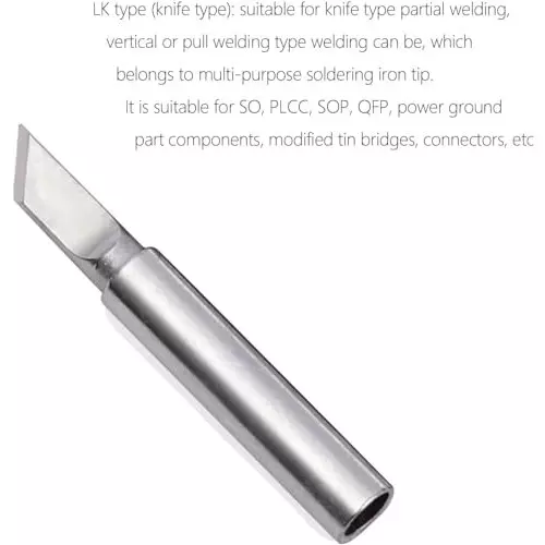 SCHOFIC Soldering Iron Tip Knife Copper 6.5 mm (0.26 inch) Outer & 4 mm (0.16 inch) Inner Diameter, 900M-T-K
