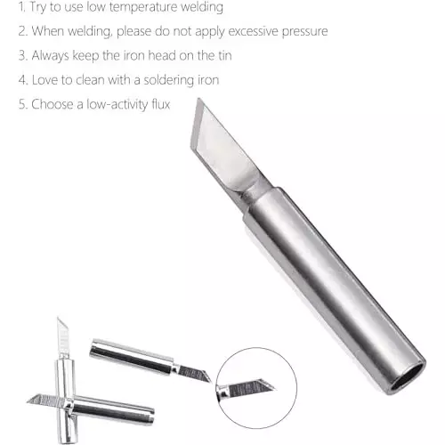 SCHOFIC Soldering Iron Tip Knife Copper 6.5 mm (0.26 inch) Outer & 4 mm (0.16 inch) Inner Diameter, 900M-T-K