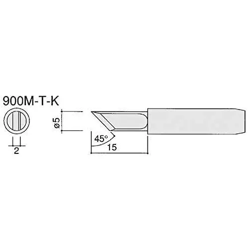 SCHOFIC Soldering Iron Tip Knife Copper 6.5 mm (0.26 inch) Outer & 4 mm (0.16 inch) Inner Diameter, 900M-T-K