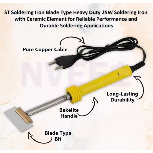 NVEE1 Soldering Iron 25 W Blade Type Tip Bakelite Handle 220-240 V, 25 ST (BT)