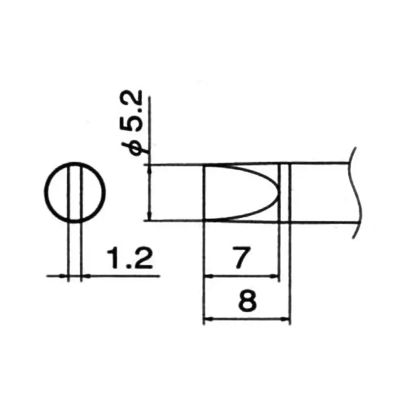 hakko-tip-t12-lead-free-solder-d-type-for-fm-203-fm-204-fm-205-fm-206-fx-950-fx-951-fx-952-fm-202-t12-d52