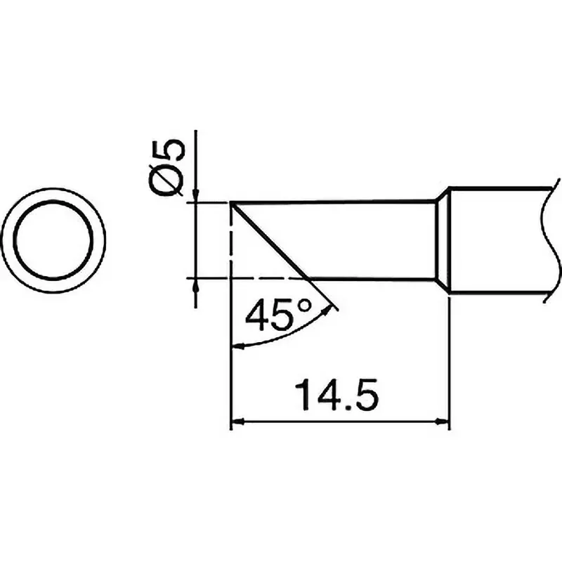 HAKKO Soldering Iron Replacement Tip T18 Series BC/C Type for FX8801-01, FX8802-02, FX600-01, FX600-02, T18-C5