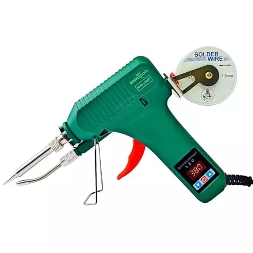 amiciTools 220 V AC 80 W Electric Soldering Iron Auto-Feeder Adjustable Temperature Solder Wire Feeder Tool, 1xSoldering-AutoFeeder