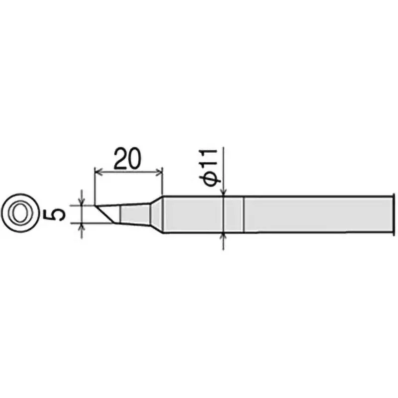 Goot Replacement Iron Tip 5C Type 5 mm Size, CXR-100RT-5C