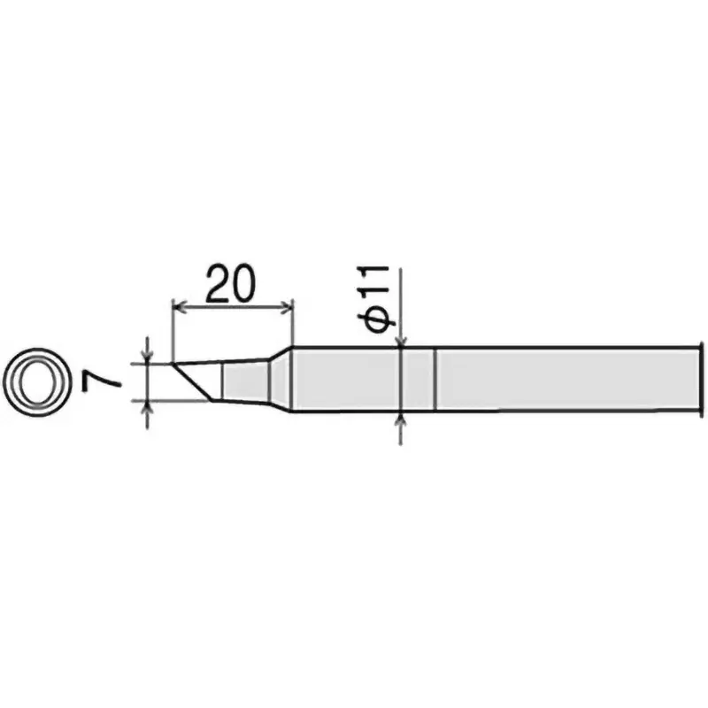Goot Replacement Iron Tip 7C Type 7 mm Size, CXR-100RT-7C
