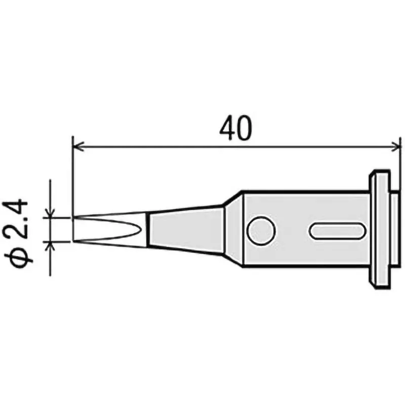 Goot Replacement Tip for GP501 2.4D Type Φ2.4 mm Size, GP-501RT-2.4D