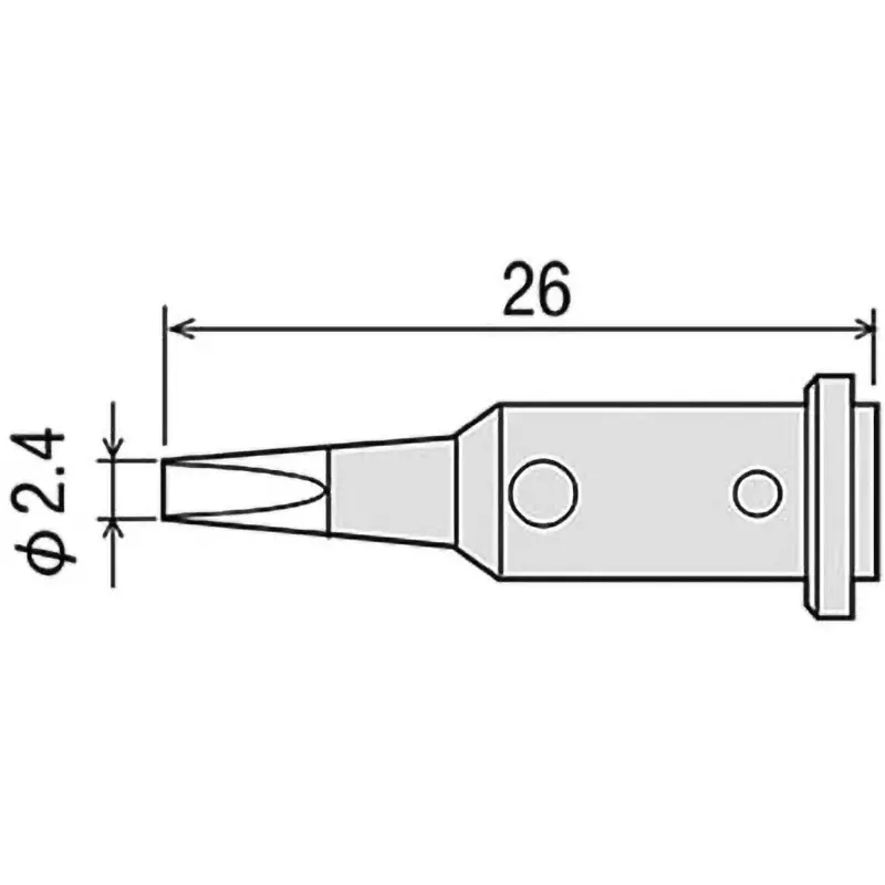 Goot Replacement Tip for GP510 2.4D Type Φ2.4 mm Size, GP-510RT-2.4D