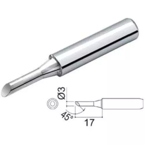 SCHOFIC Soldering Iron Tip Bevel Copper 6.5 mm (0.26 inch) Outer & 4 mm (0.16 inch) Inner Diameter, 900M-T-3C