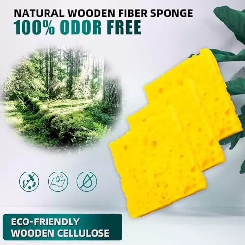 SCHOFIC Soldering Iron Tip Cleaning Sponge 60x60 mm Yellow for Cleaning Oxidation And Debris From Soldering Iron Tips