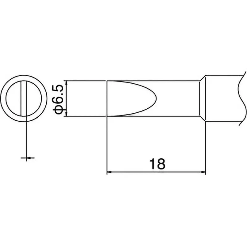HAKKO Replacement Tip T19 Series 6.5D Type for FX601-01, FX601-03, FX-8805, T19-D65