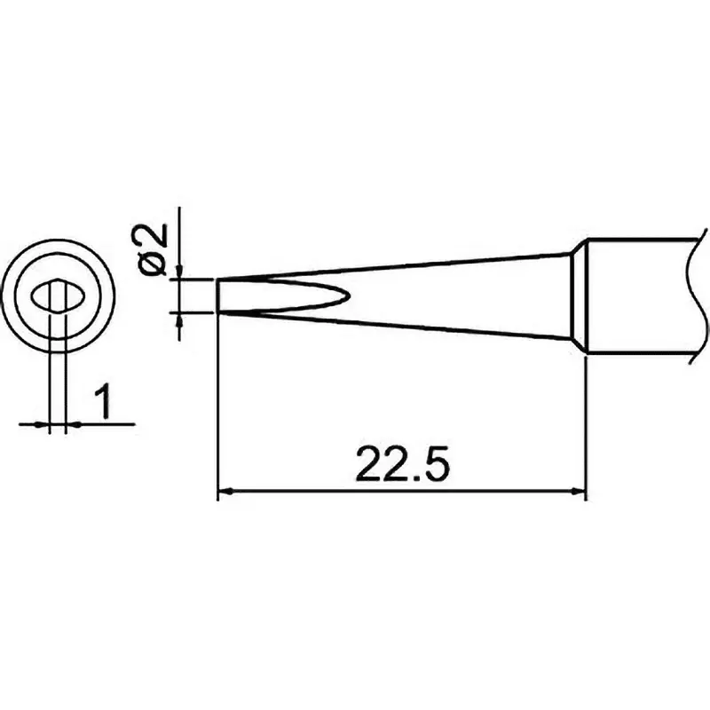 HAKKO Soldering Iron Replacement Tip T18 Series D Type for FX8801-01, FX8802-02, FX600-01, FX600-02, T18-DL2