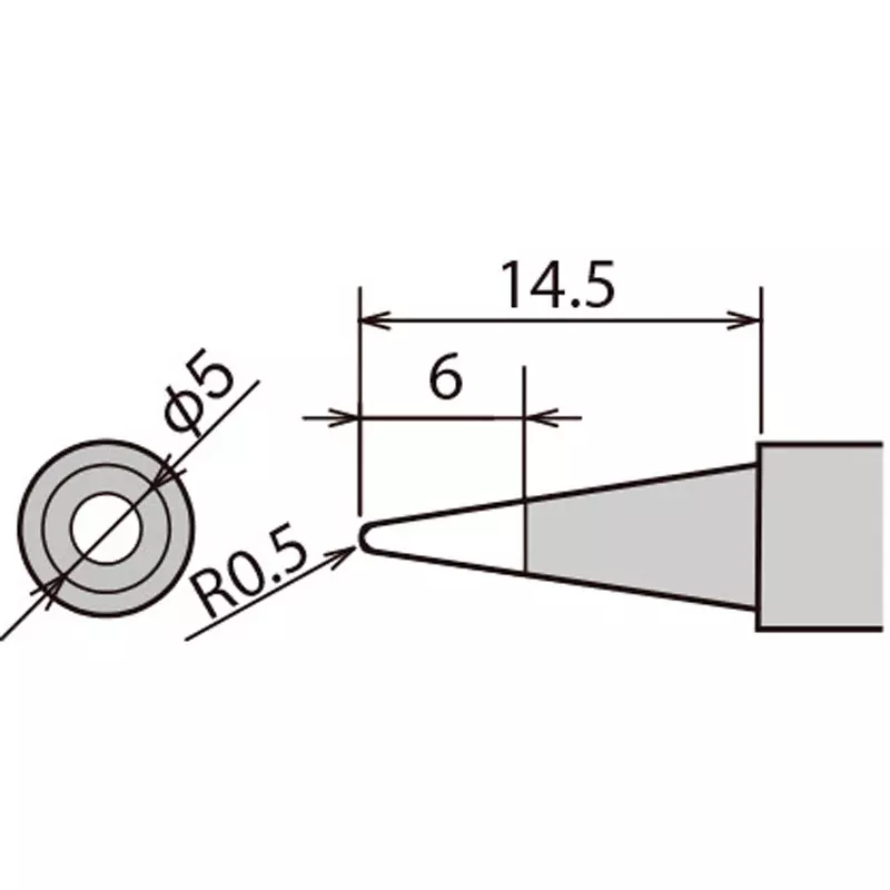 Goot Replacement Tip For Digital Temperature Controlled Soldering Iron, PX-28RT-B
