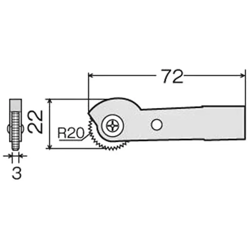 Goot Replacement Tip 22x72x3 mm, HS-50TR