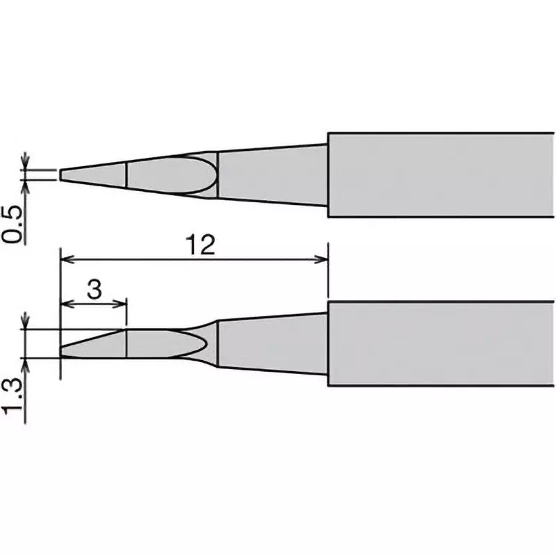 Goot Tip for XST-80 0.5mm width (no solder plating), XST-80HRT-0.5NW
