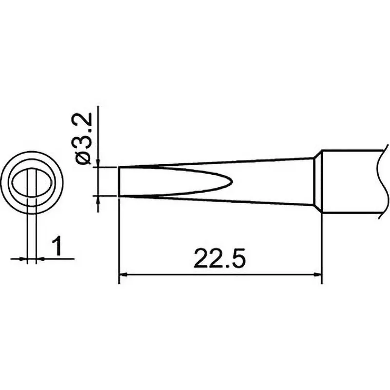 HAKKO Soldering Iron Replacement Tip T18 Series D Type for FX8801-01, FX8802-02, FX600-01, FX600-02, T18-DL32