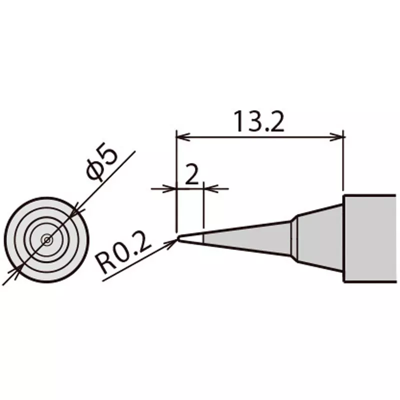 Goot Replacement Tip For Digital Temperature Controlled Soldering Iron, PX-28RT-SB