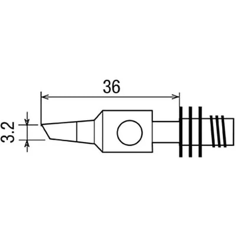Goot Replacement Tip 3.2C Type 3.2 mm Size, GP-101T-3.2C